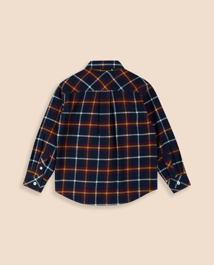 Boys Cotton Brushed Flannel Shirt, image 2