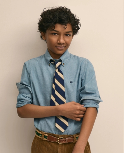 Boys Friday Shirt, Chambray, image 1