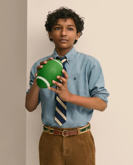 Boys Friday Shirt, Chambray, image 4