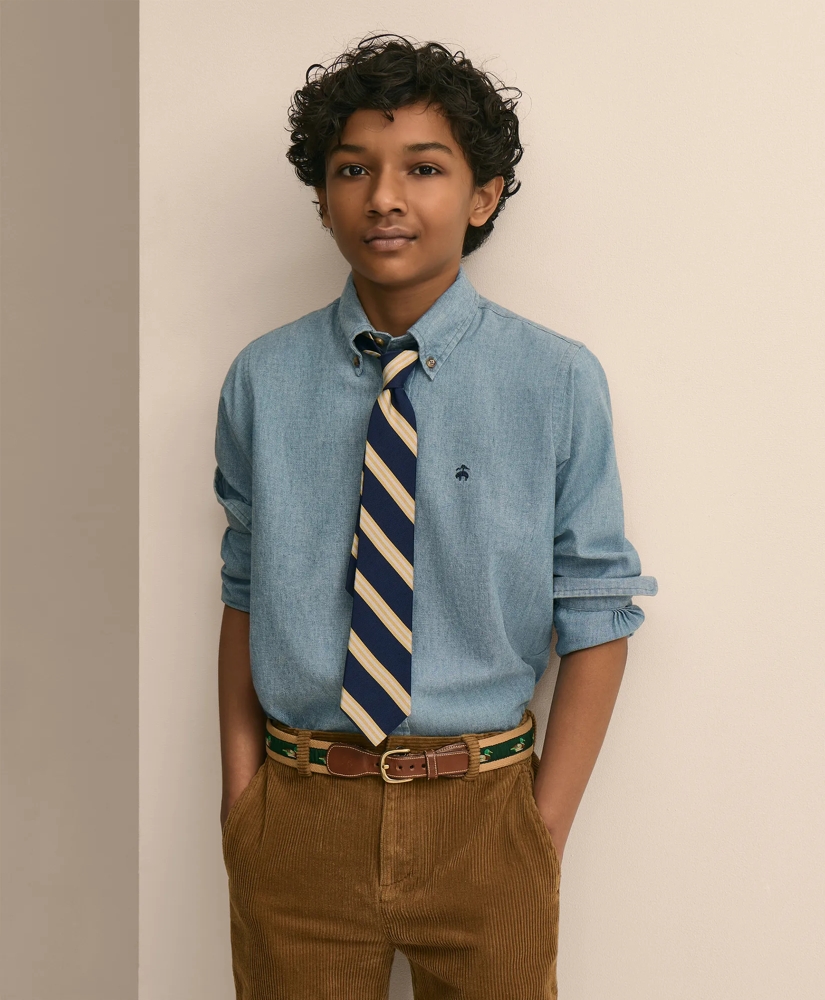 Boys Friday Shirt, Chambray, image 5