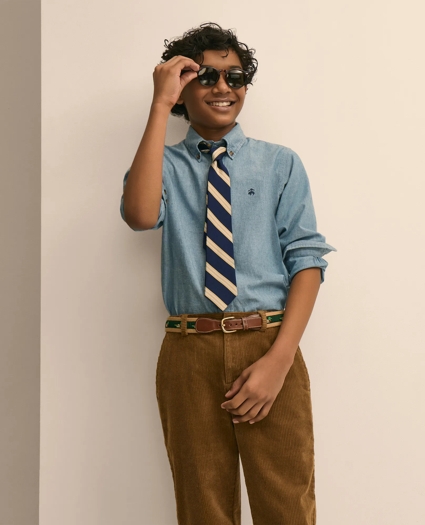 Boys Friday Shirt, Chambray, image 6