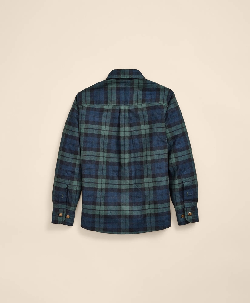 Boys Cotton Flannel Tartan Sport Shirt, image 3