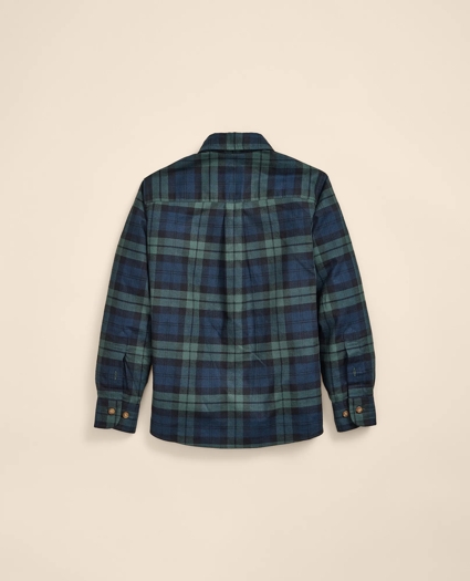 Boys Cotton Flannel Tartan Sport Shirt, image 3