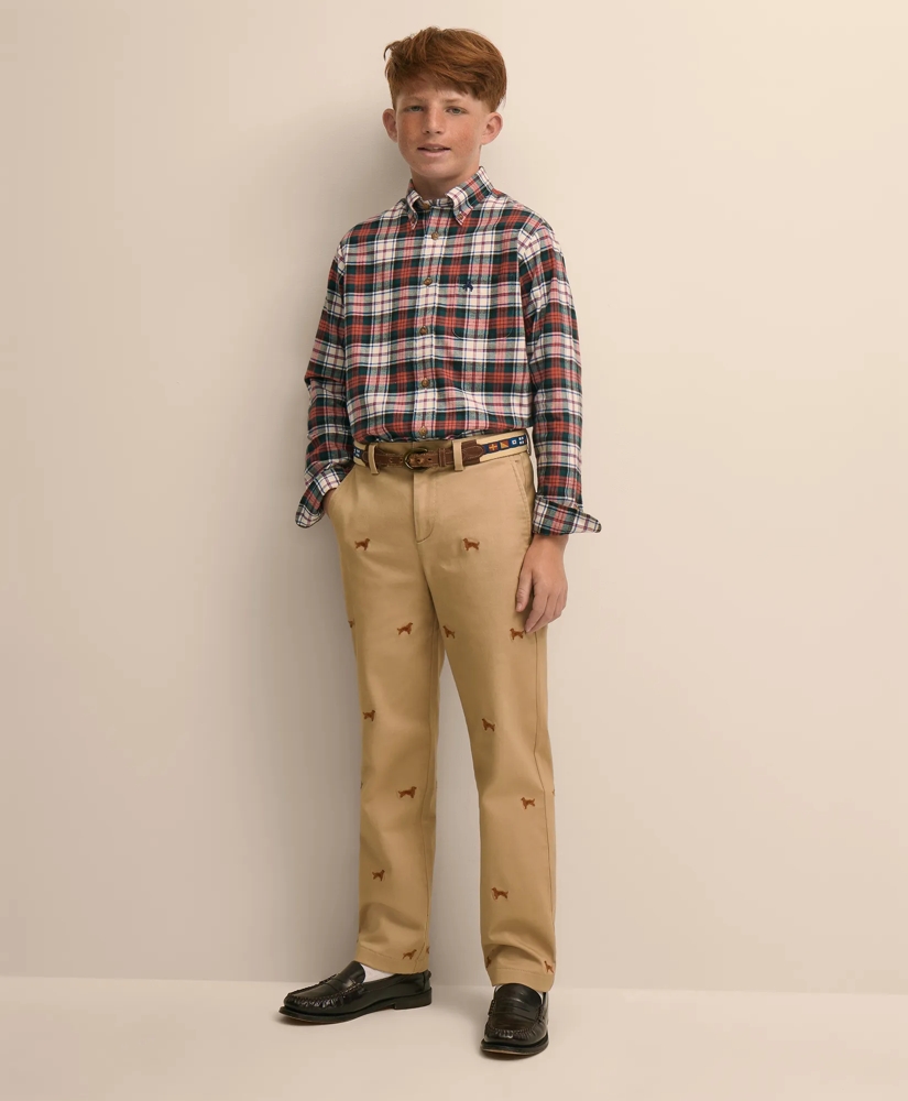 Boys Cotton Flannel Tartan Sport Shirt, image 4