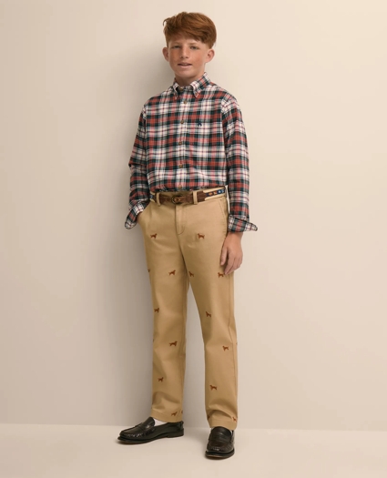 Boys Cotton Flannel Tartan Sport Shirt, image 4