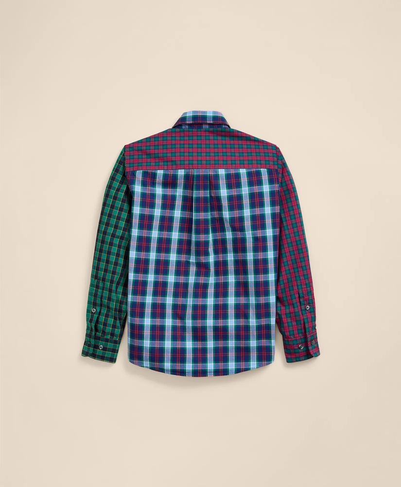 Boys Friday Shirt, Poplin Fun Check, image 3