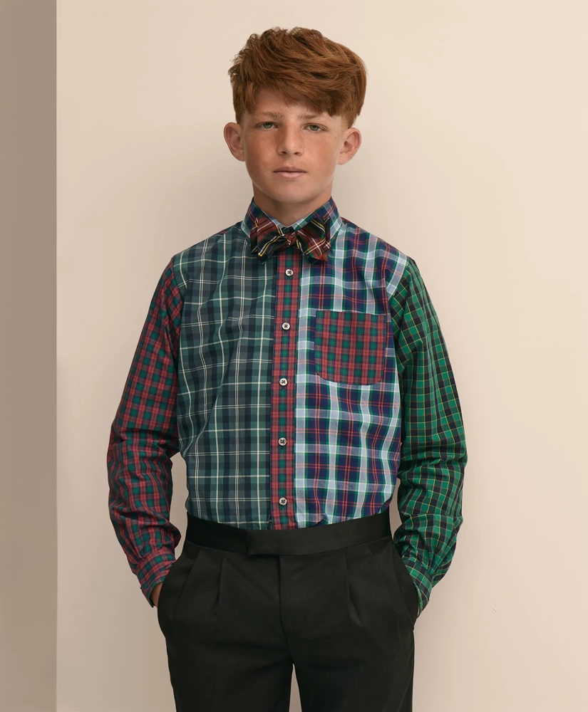 Boys Friday Shirt, Poplin Fun Check, image 4