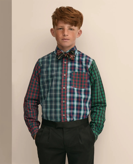 Boys Friday Shirt, Poplin Fun Check, image 4