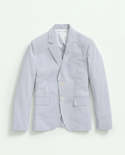 Boys Stretch Cotton Seersucker Jacket, image 1
