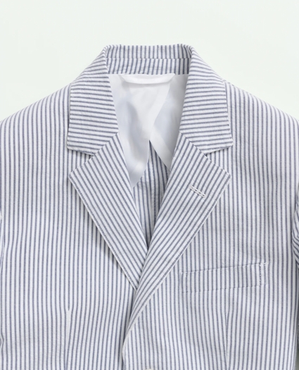 Boys Stretch Cotton Seersucker Jacket, image 2