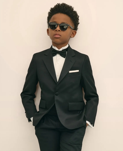 Boys Junior Stretch Wool Tuxedo Jacket, image 1