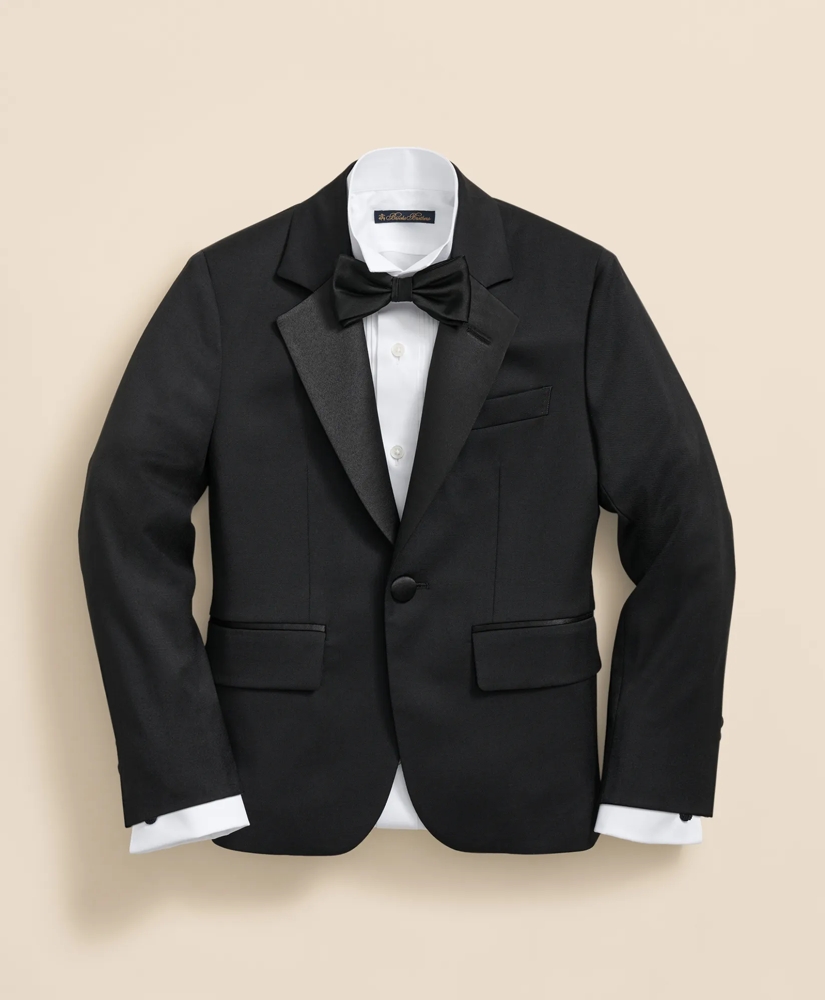 Boys Junior Stretch Wool Tuxedo Jacket, image 3