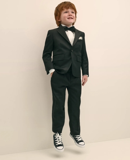 Boys Junior Stretch Wool Tuxedo Pants, image 5