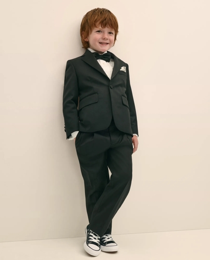 Boys Junior Stretch Wool Tuxedo Pants, image 6