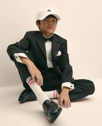 Boys Prep Stretch Wool Tuxedo Pants, image 1