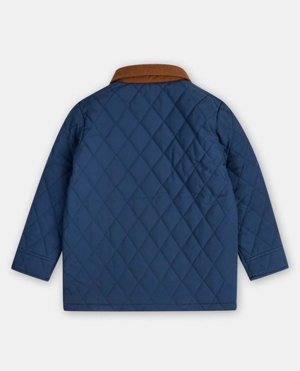 Boys Quilted Jacket with Contrast Collar, image 2