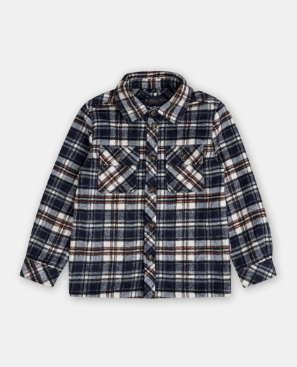 Boys Plaid Flannel Shirt Jacket, image 1