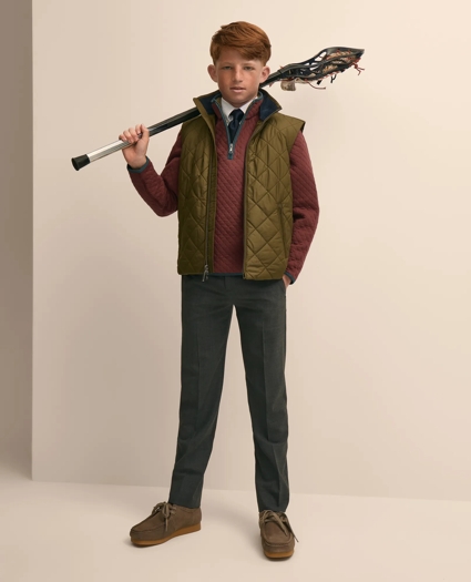 Boys Water-Repellent Quilted Vest, image 1