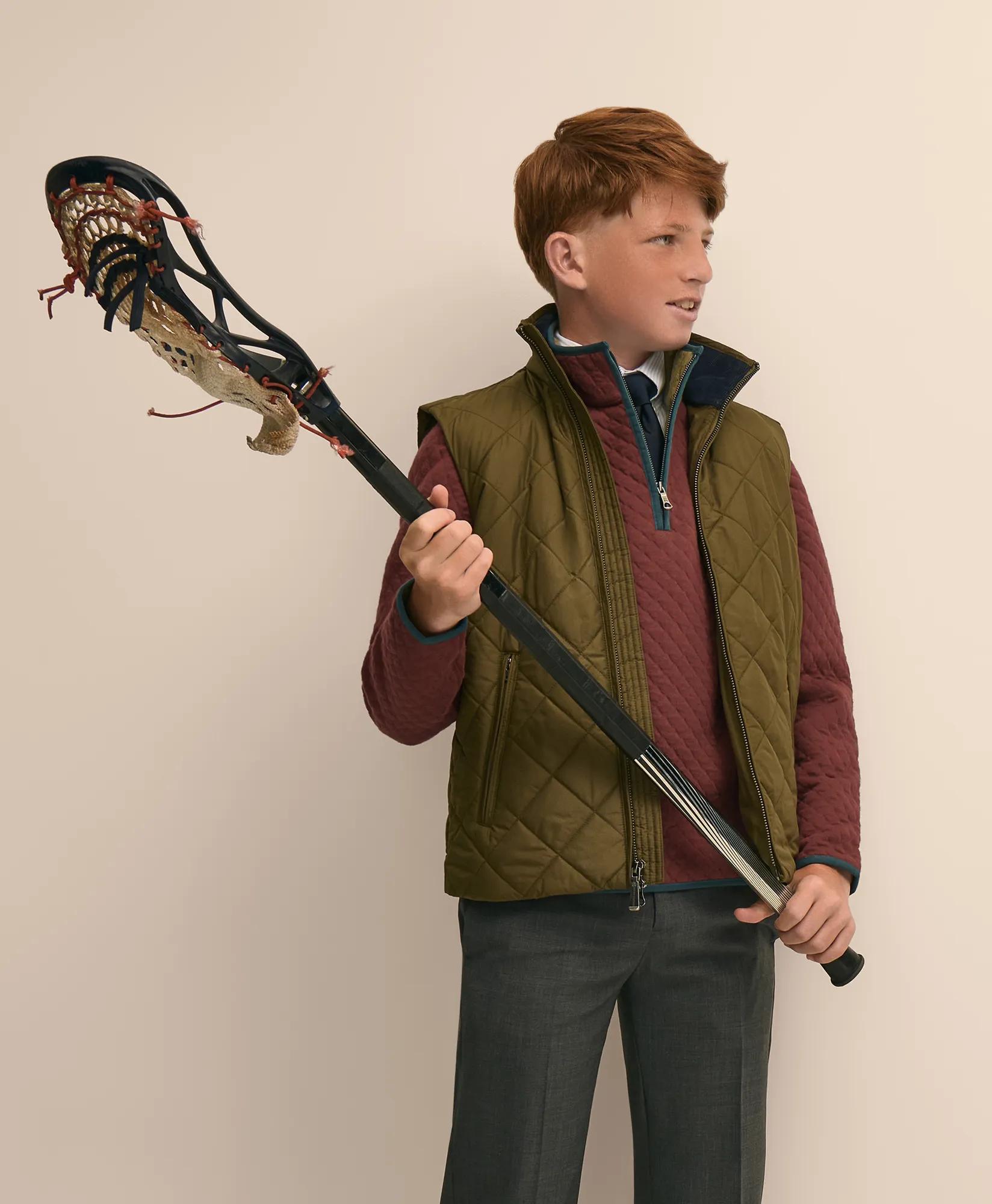 Boys Water-Repellent Quilted Vest, image 2