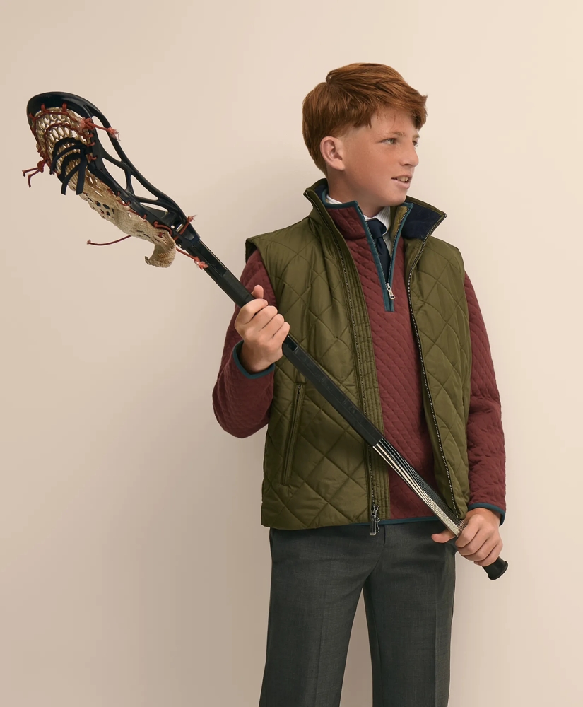Boys Water-Repellent Quilted Vest, image 4
