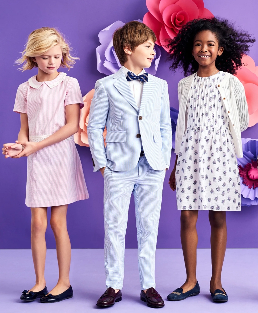 Boys Two-Button Seersucker Prep Jacket, image 3