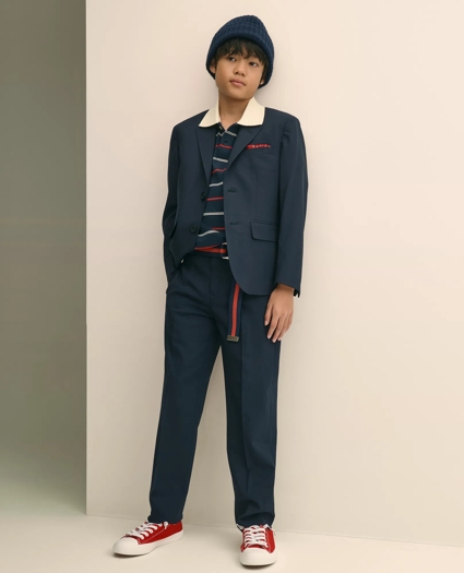 Boys Junior Two-Button Wool Suit Jacket, image 4