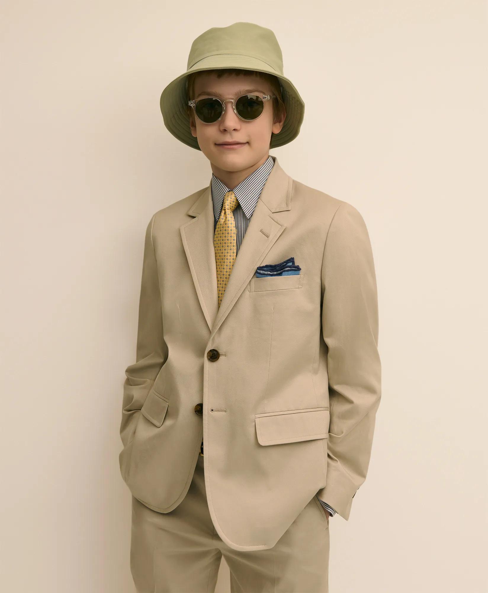 Boys Prep Stretch Cotton Suit Jacket, image 1