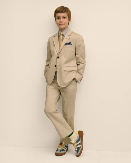 Boys Prep Stretch Cotton Suit Pants, image 1