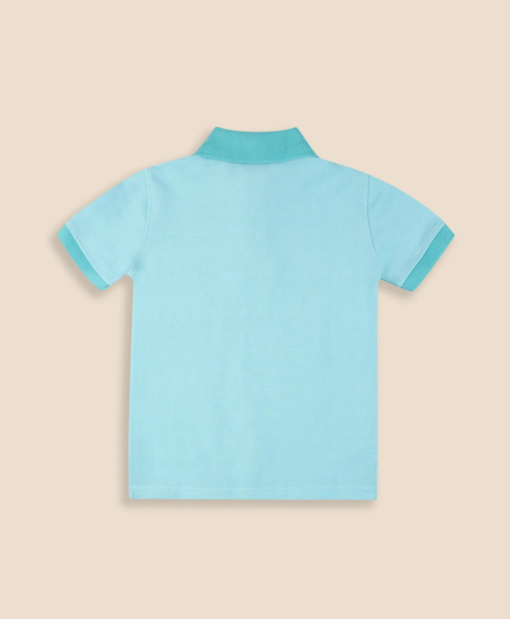 Stretch Cotton Contrast Pique Polo Shirt