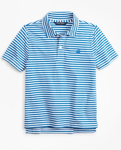 Boys Stripe Cotton Jersey Polo Shirt