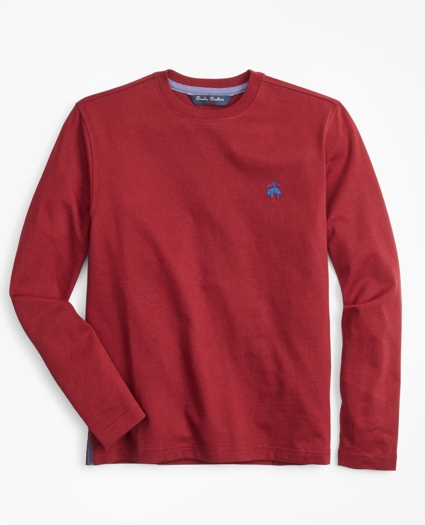 Boys Cotton Long-Sleeve Crewneck T-Shirt