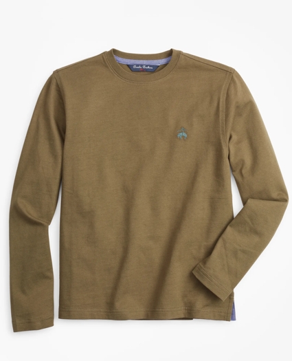 Boys Cotton Long-Sleeve Crewneck T-Shirt