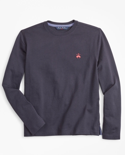 Boys Cotton Long-Sleeve Crewneck T-Shirt