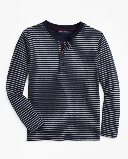 Boys Wide Stripe Henley
