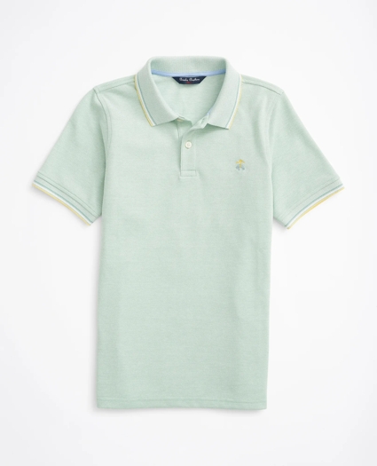 Boys Cotton Oxford Pique Polo Shirt, image 1