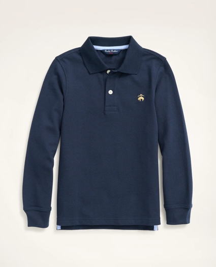 Boys Long-Sleeve Performance Pique Polo Shirt