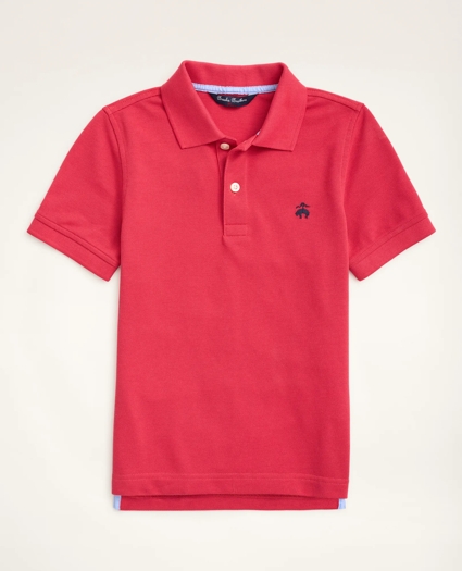 Boys Short-Sleeve Cotton Pique Polo Shirt, image 1