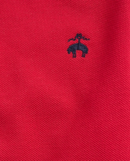 Boys Long-Sleeve Cotton Pique Polo Shirt, image 2