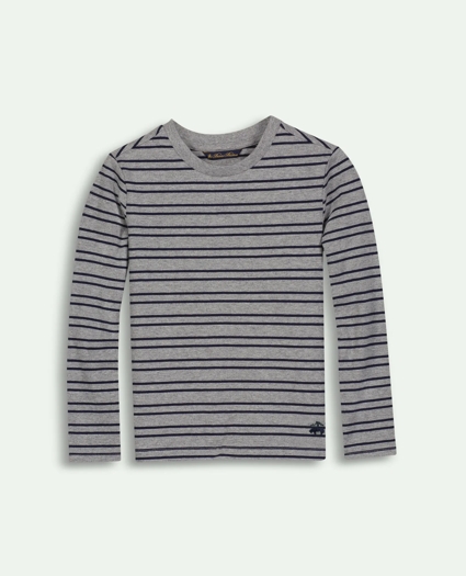Boys Cotton Striped Long Sleeve T-Shirt