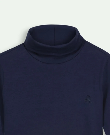 Boys Stretch Cotton Turtleneck, image 2