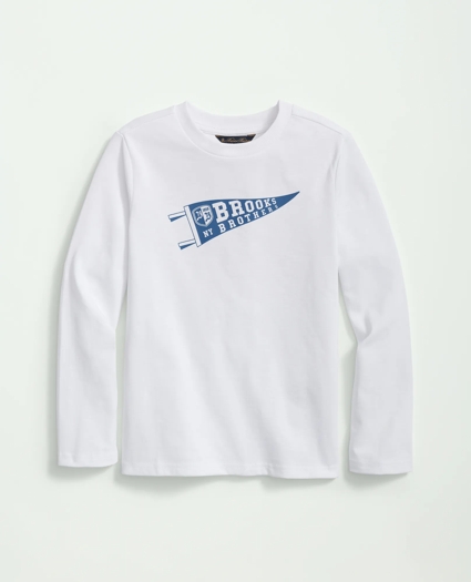 Boys Cotton Graphic Long Sleeve T-Shirt, image 1