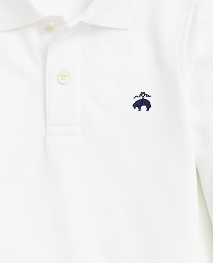 Boys Long-Sleeve Cotton Pique Polo, image 2