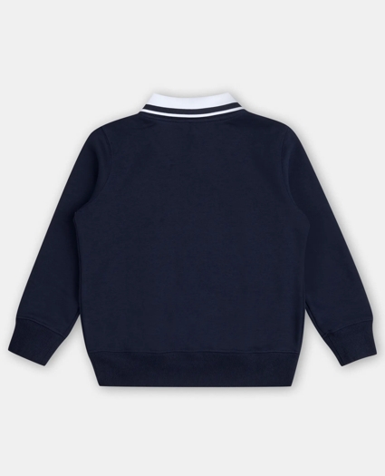 Boys BB Motif Collared Sweatshirt, image 2
