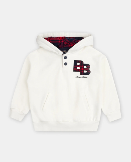 Boys Fleeced BB Patch Hoodie Sweatshirt, image 1