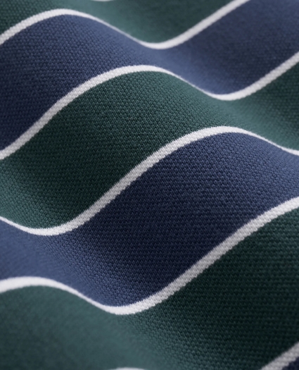 Boys Long Sleeve Striped Polo Shirt, image 3
