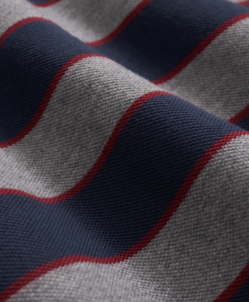 Boys Long Sleeve Striped Polo Shirt, image 3