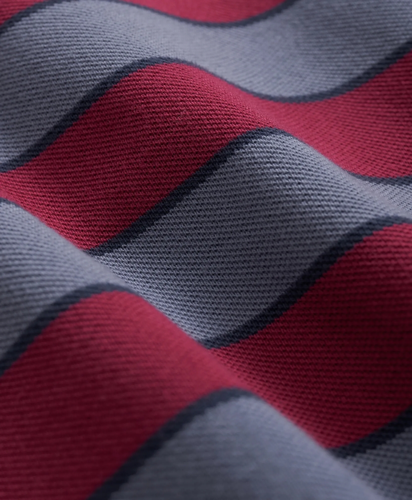 Boys Long Sleeve Striped Polo Shirt, image 3