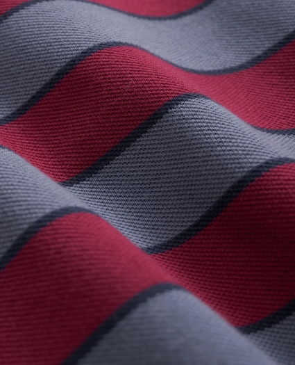 Boys Long Sleeve Striped Polo Shirt, image 3