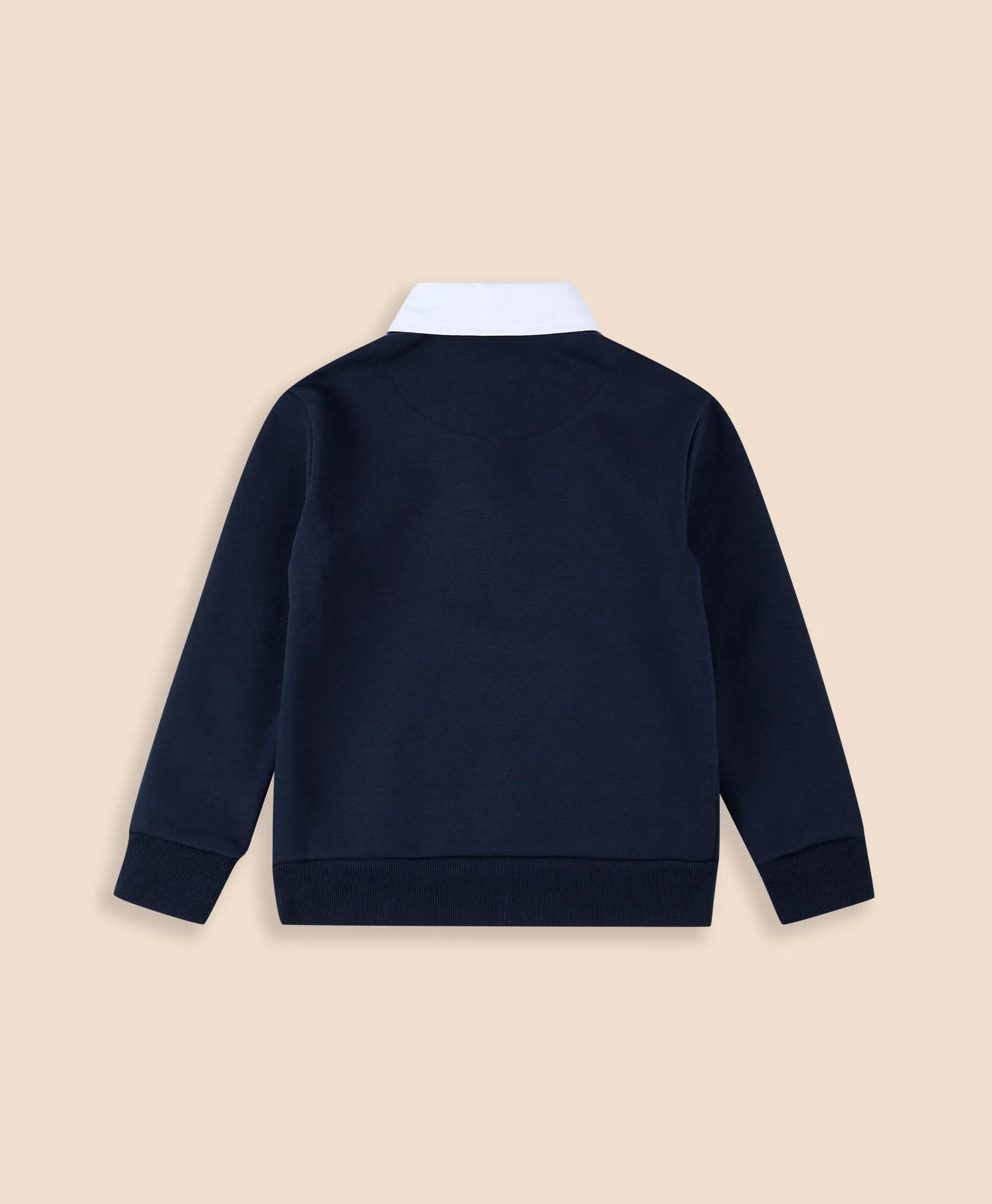 Boys Cotton-Blend Rugby Sweatshirt, image 2