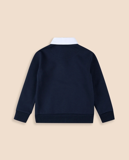 Boys Cotton-Blend Rugby Sweatshirt, image 2